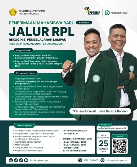 PMB RPL Polbangtan Bogor 2026